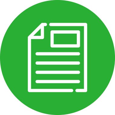 Belge. Web simgesi basit illüstrasyon