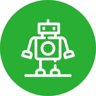 Robot simgesi soyut arkaplanda izole edildi