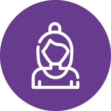 Gözlük vektör çizgisi simgesi olan güzel kadın