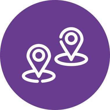 Vektör konumu simge illüstrasyonu