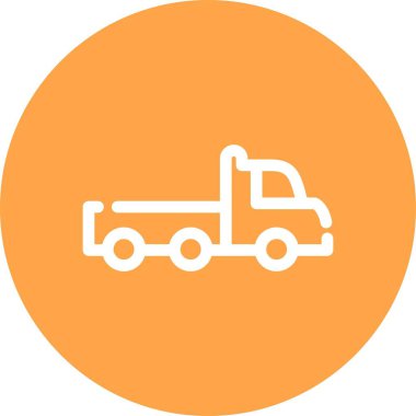 Kamyon simgesinin vektör illüstrasyonu