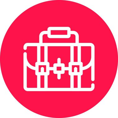 Bavul. Web simgesi basit illüstrasyon