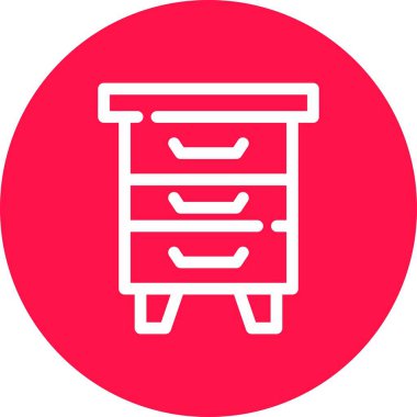 Kırmızı bir simgenin vektör illüstrasyonu