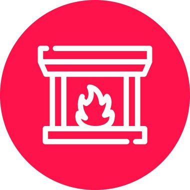 vektör alev simgesi çizimi