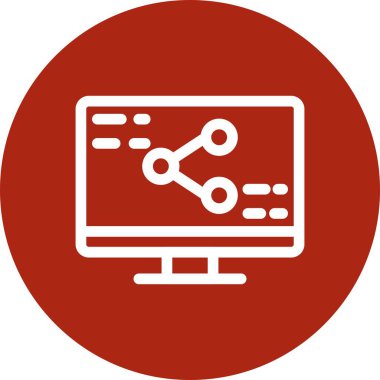 vektör lcd simgesi illüstrasyonu