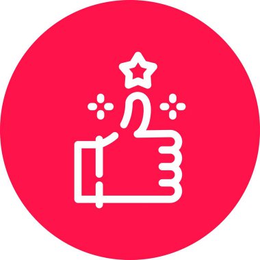 Simge Yaşasın. Başparmak yukarıya için web vektör simge basit çizimi