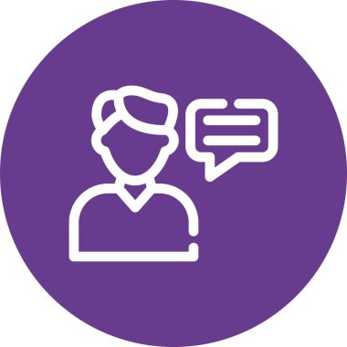 Sohbet simgesinin vektör illüstrasyonu