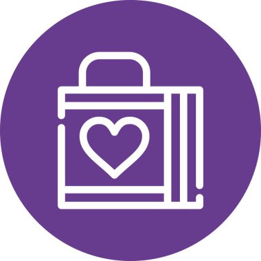 çanta simgesi vektör illüstrasyonu