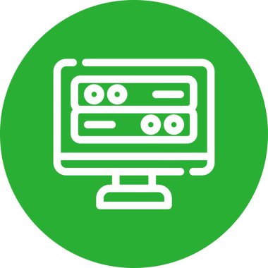 bilgisayar vektör çizgisi simgesi