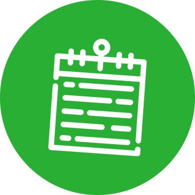 takvim, takvim, kalem ve notun vektör illüstrasyon simgesi