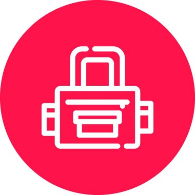 Çanta simgesinin vektör illüstrasyonu