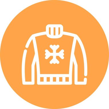 Sıcak kazak ikonu. Beyaz arkaplanda izole edilmiş web tasarımı için kışın sıcak vektör simgesi