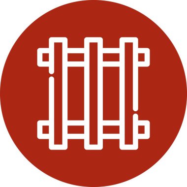 vektör bariyeri simgesi, basit vektör illüstrasyonu