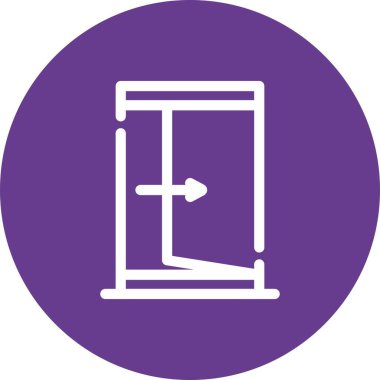 Eşsiz kapı vektör çizgisi simgesi