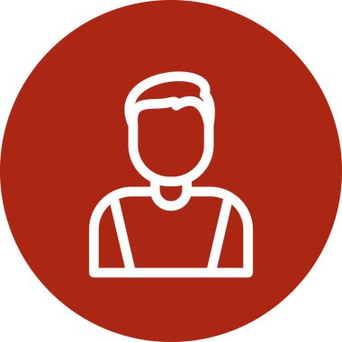 Man avatar simgesi vektör illüstrasyonu