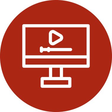 Benzersiz video kamera vektör çizgisi simgesi