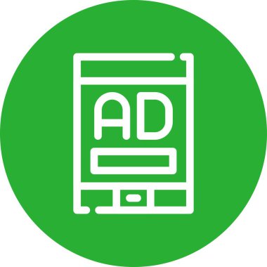 reklam panosu reklam simgesi ana hatları biçiminde