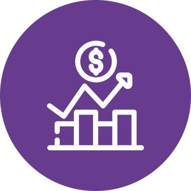 iş ve finans satırı vektör simgesi.