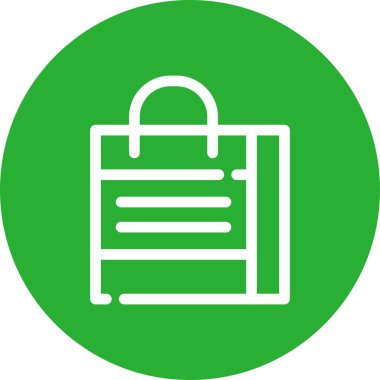 vektör torba simgesi, basit illüstrasyon