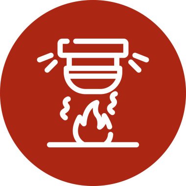 Eşsiz ateş vektör çizgisi simgesi