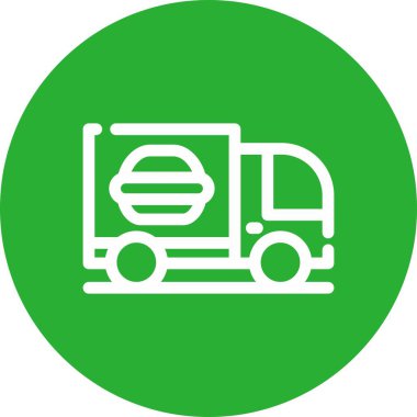 Benzersiz dağıtım kamyonu taşıyıcı simgesi