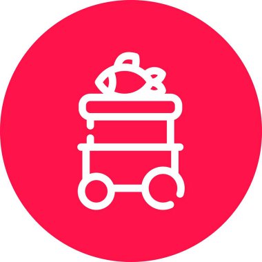 Benzersiz tramvay vektör çizgisi simgesi