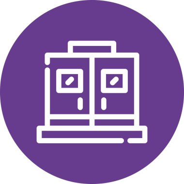 benzersiz atm makine çizgi vektör simgesi