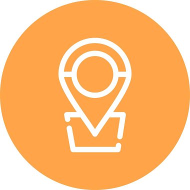 Vektör konumu simge illüstrasyonu