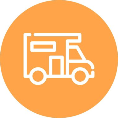 kamyon simgesi vektör illüstrasyonu, kamyon