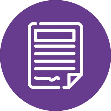 güzel belge çizgisi vektör simgesi