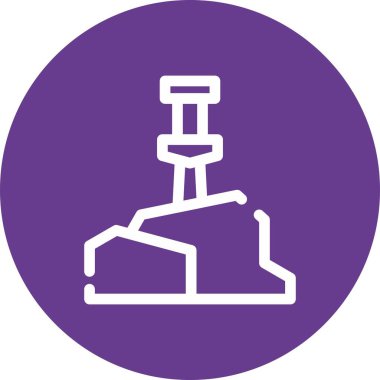 Yol işareti simgesinin vektör illüstrasyonu