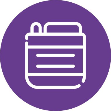 vektör evrak çantası simgesi, basit vektör illüstrasyonu