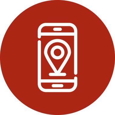 Vektör konumu simge illüstrasyonu