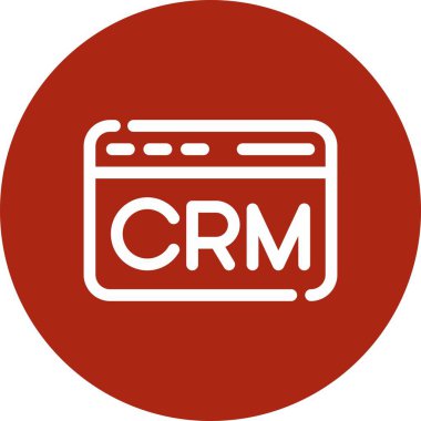 crm düz vektör simgesi dekoru