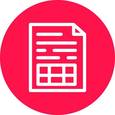 Belge simgesinin vektör illüstrasyonu