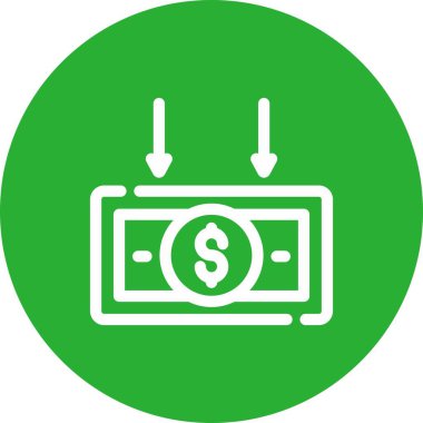 Dolar. Web simgesi basit illüstrasyon