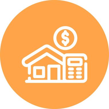 Güzel Ev vektör satırı simgesi