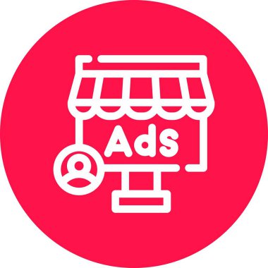 reklam reklam ikonu ana hatları biçiminde