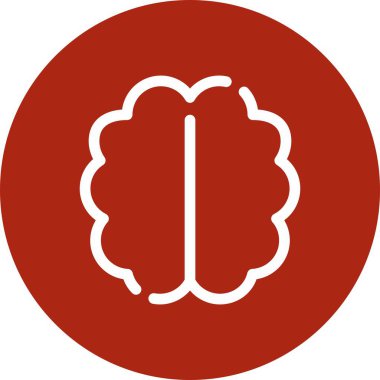 Güzel Beyin Vektörü Glyph simgesi