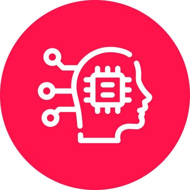 beyin ikonu vektör illüstrasyonu