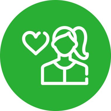 Kadın doktor ikon vektör illüstrasyonu