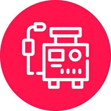 Bir benzin istasyonu simgesinin vektör illüstrasyonu