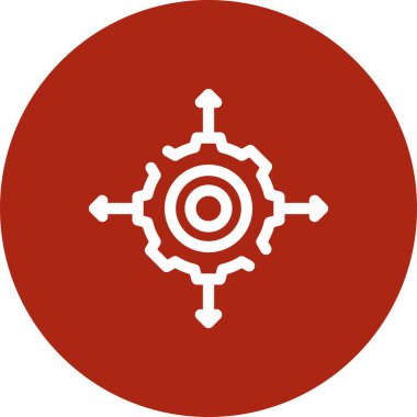 vektör hedef simgesi illüstrasyonu