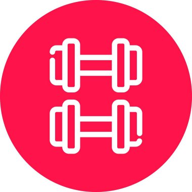 Bir dambıl simgesinin vektör çizimi