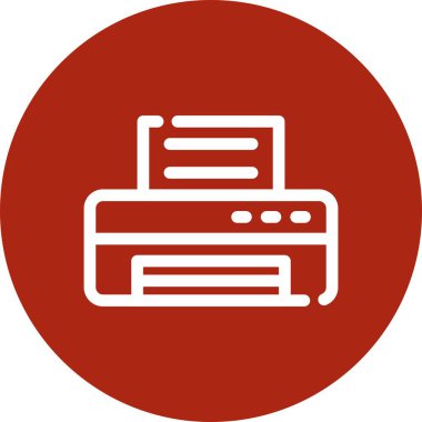 Vektör yazıcı ico, vektör illüstrasyonu