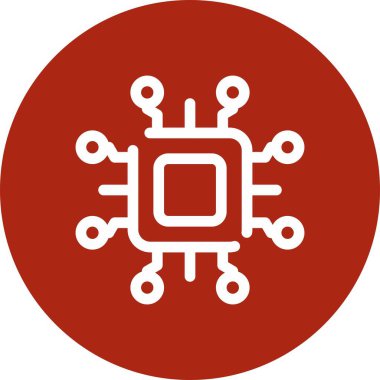 vektör cpu simgesi illüstrasyonu