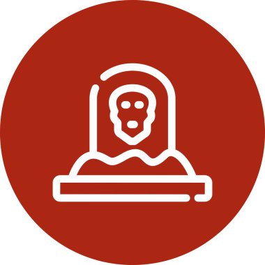 benzersiz kafatası çizgisi vektör simgesi