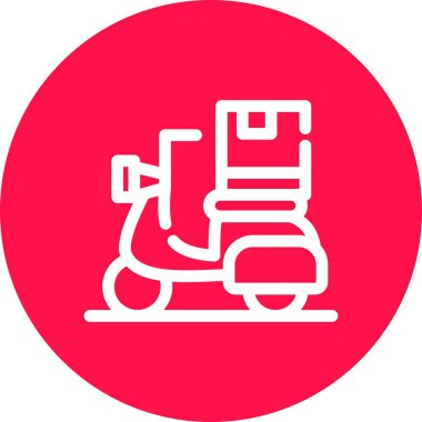 Bir motosiklet simgesinin vektör çizimi