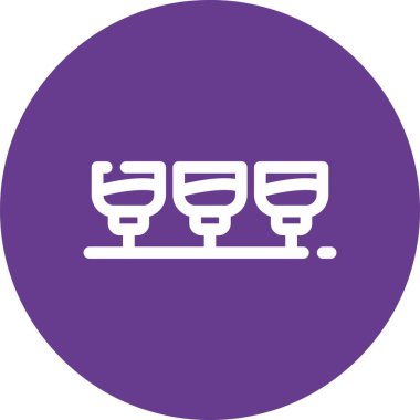 Eşsiz şarap kadehleri vektör simgesi