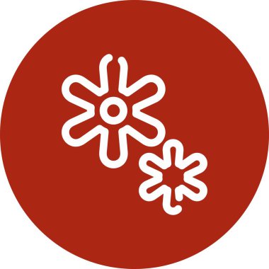 Kar Tanesi Düz Vektör Simgesi Tasarımı